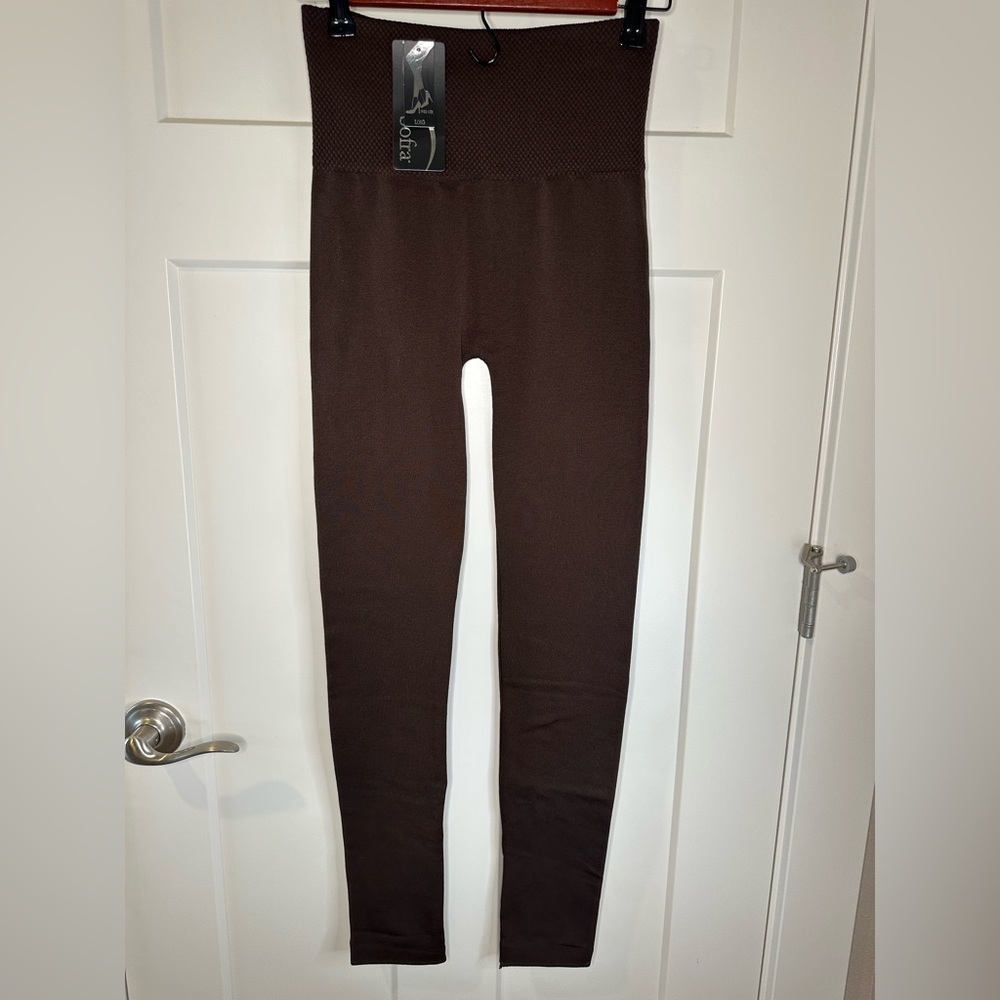 Sofra Brown High-Waist Seamless Leggings‎ – Free Size – NWT